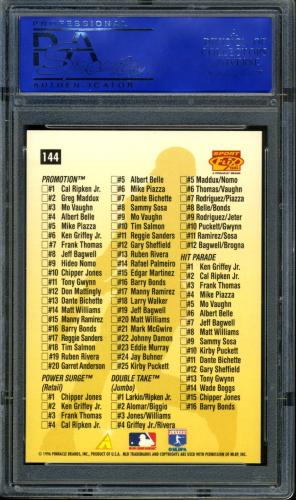 1996 Sportflix Artist's Proofs #144 Cal Ripken CL PSA 10 #30980170 - Back