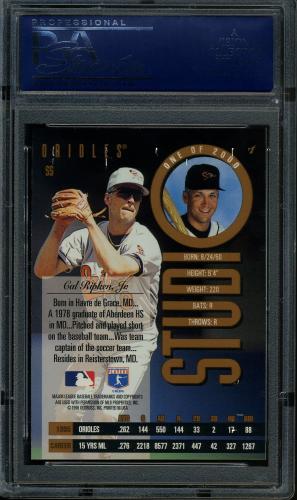 1996 Studio Bronze Press Proofs #1 Cal Ripken PSA 9 #20380074 - Back