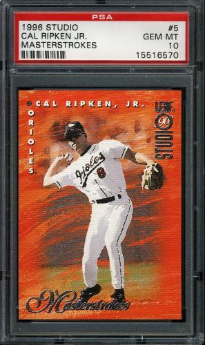 1996 Studio Masterstrokes #5 Cal Ripken PSA 10 #15516570