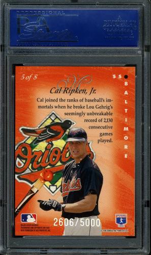 1996 Studio Masterstrokes #5 Cal Ripken PSA 10 #15516570 - Back