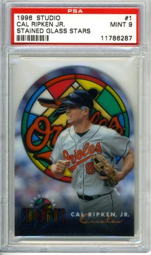 1996 Studio Stained Glass Stars #1 Cal Ripken PSA 9 #11786287