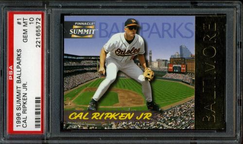 1996 Summit Ballparks #1 Cal Ripken PSA 10 #22165572
