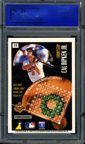 1996 Summit Foil #019 Cal Ripken PSA 10 #11786289 - Back