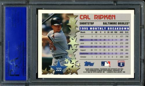 1996 Topps #222 Cal Ripken STP PSA 10 #11786295 - Back