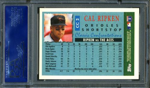 1996 Topps Classic Confrontations #CC2 Cal Ripken PSA 10 #16381437 - Back