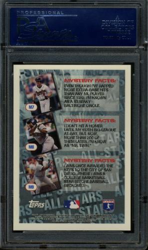 1996 Topps Mystery Finest #M07 Cal Ripken PSA 10 #21057025 - Back