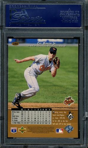1996 Upper Deck #280 Cal Ripken PSA 10 #18753483 - Back