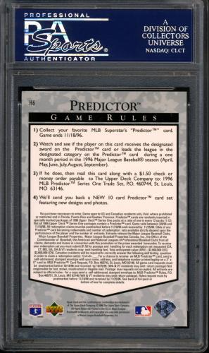 1996 Upper Deck Predictor Hobby #H6 Cal Ripken PSA 10 #23945624 - Back