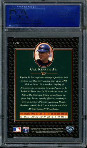 1996 Upper Deck Ripken Collection #09 Cal Ripken COLC PSA 10 #15629993 - Back