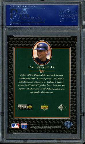 1996 Upper Deck Ripken Collection Cal Ripken Header CC PSA 10 #16583667 - Back