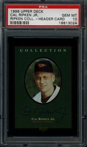 1996 Upper Deck Ripken Collection Cal Ripken Header UD PSA 10 #18813024