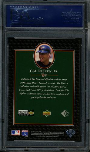 1996 Upper Deck Ripken Collection Cal Ripken Header UD PSA 10 #18813024 - Back
