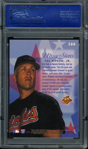1996 Ultra #588 Cal Ripken STA PSA 10 #14395260 - Back