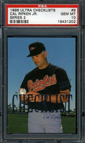 1996 Ultra Checklists #B9 Cal Ripken PSA 10 #19431202