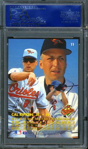 1996 Ultra Gold Medallion #011 Cal Ripken PSA 10 #16066408 - Back