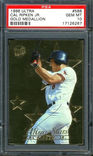 1996 Ultra Gold Medallion #588 Cal Ripken STA PSA 10 #17126267