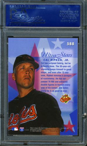 1996 Ultra Gold Medallion #588 Cal Ripken STA PSA 10 #17126267 - Back