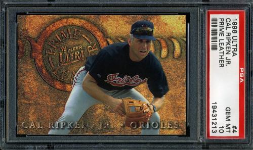 1996 Ultra Prime Leather #4 Cal Ripken PSA 10 #19431213