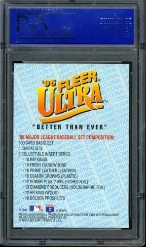1996 Ultra Promos Cal Ripken-Prime Leather PSA 10 #12269840 - Back