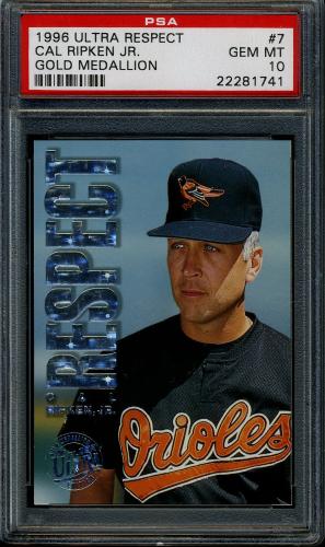 1996 Ultra Respect Gold Medallion #7 Cal Ripken PSA 10 #22281741