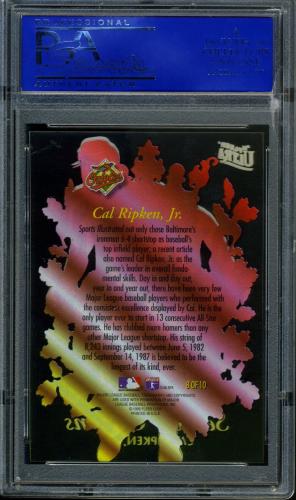 1996 Ultra Season Crowns #8 Cal Ripken PSA 10 #11786307 - Back
