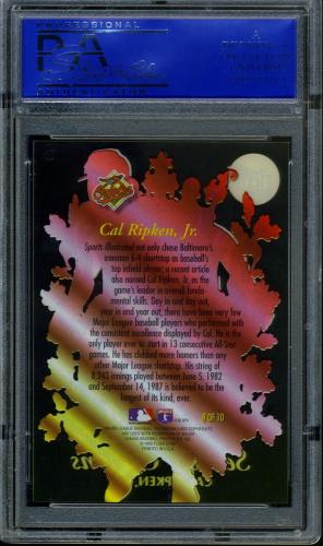 1996 Ultra Season Crowns Gold Medallion #8 Cal Ripken PSA 10 #11786308 - Back