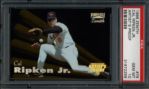 1996 Zenith Artist's Proofs #076 Cal Ripken PSA 10 #31672258