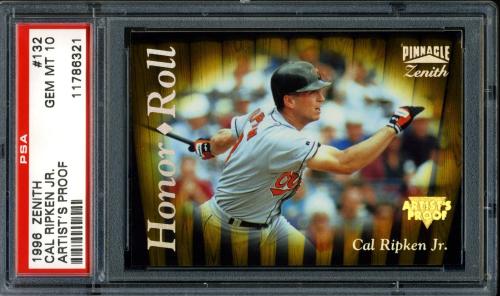 1996 Zenith Artist's Proofs #132 Cal Ripken HON PSA 10 #11786321