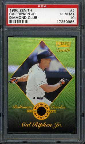 1996 Zenith Diamond Club #5 Cal Ripken PSA 10 #17250985
