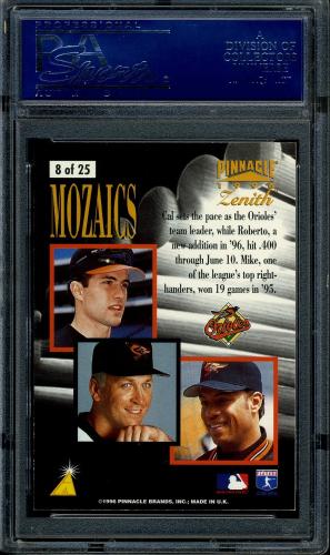 1996 Zenith Mozaics #8 Ripken/Alomar/Mussina PSA 10 #17999419 - Back