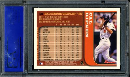 1997 Bowman #18 Cal Ripken PSA 10 #11786325 - Back