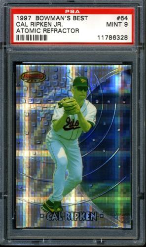 1997 Bowman's Best Atomic Refractors #64 Cal Ripken PSA 9 #11786328