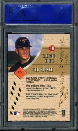 1997 Bowman's Best Best Cuts #BC4 Cal Ripken PSA 10 #11750724 - Back