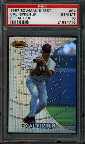 1997 Bowman's Best Refractors #64 Cal Ripken PSA 10 #21994710