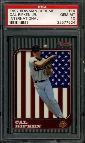 1997 Bowman Chrome International #14 Cal Ripken PSA 10 #22577524