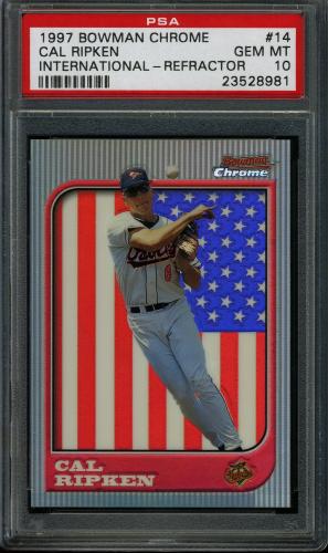 1997 Bowman Chrome International Refractors #14 Cal Ripken PSA 10 #23528981