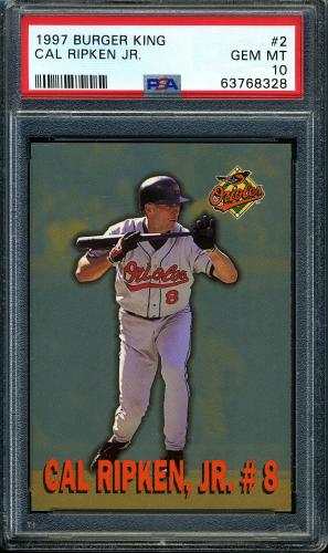 1997 Burger King Ripken #2 Cal Ripken Jr.-(Bunting) PSA 10 #63768328