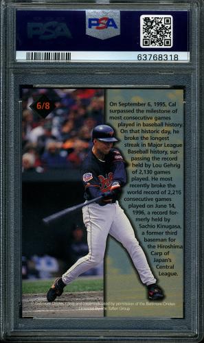 1997 Burger King Ripken #6 Cal Ripken Jr.-(Pointing) PSA 10 #63768318 - Back