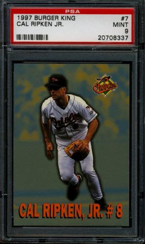 1997 Burger King Ripken #7 Cal Ripken Jr.-(Running after the ball) PSA 9 #20708337