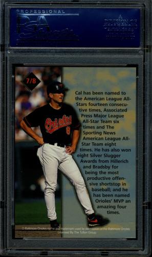 1997 Burger King Ripken #7 Cal Ripken Jr.-(Running after the ball) PSA 9 #20708337 - Back