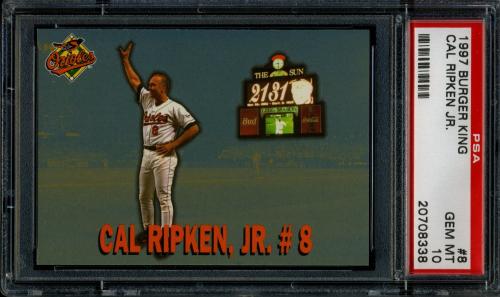 1997 Burger King Ripken #8 Cal Ripken Jr.-(Waving) PSA 10 #20708338
