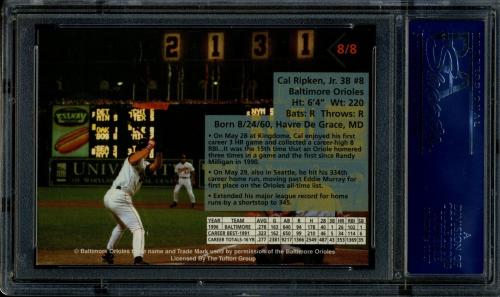 1997 Burger King Ripken #8 Cal Ripken Jr.-(Waving) PSA 10 #20708338 - Back
