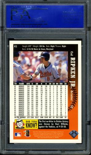 1997 Collector's Choice #41 Cal Ripken PSA 10 #11786334 - Back