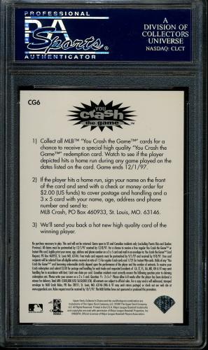 1997 Collector's Choice Crash the Game #CG6 C.Ripken Aug 8-10 W PSA 10 #20511603 - Back