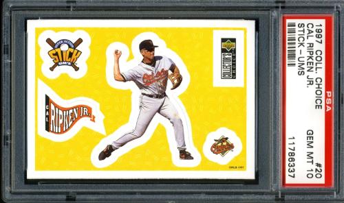 1997 Collector's Choice Stick'Ums #20 Cal Ripken PSA 10 #11786337