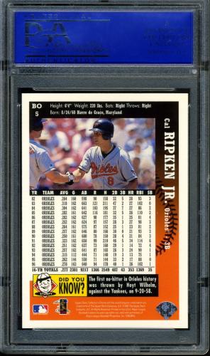 1997 Collector's Choice Teams #BO5 Cal Ripken Jr. PSA 9 #11786339 - Back