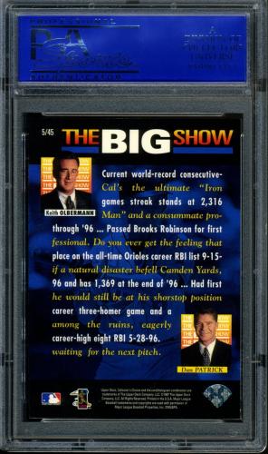 1997 Collector's Choice The Big Show World Headquarters #5 Cal Ripken PSA 8 #30980194 - Back