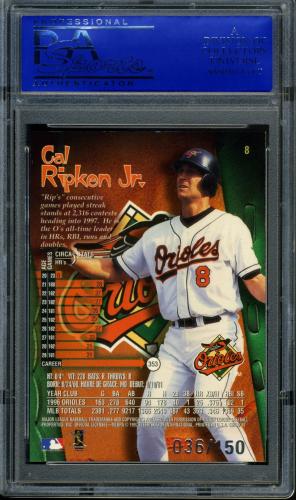 1997 Circa Rave #008 Cal Ripken PSA 8 #30980192 - Back