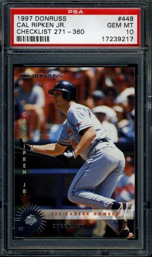 1997 Donruss #448 Cal Ripken CL PSA 10 #17239217