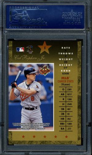 1997 Donruss Elite Gold Stars #6 Cal Ripken PSA 9 #16861402 - Back